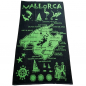 Preview: MALLORCA Balearen Insel grün XL Strandtuch Badetuch 90x175 cm
