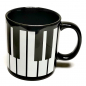 Preview: Kaffeetasse Tasse KLAVIER TASTEN schwarz weiß Keramik
