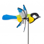 Preview: Windspiel Windrad VOGEL MEISE Kohlmeise Gartendeko 2in1 zum stehen & hängen
