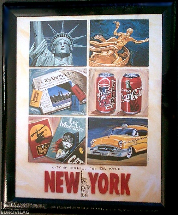 Bild Kunstdruck USA MEGA CITY New York 57x47 cm gerahmt