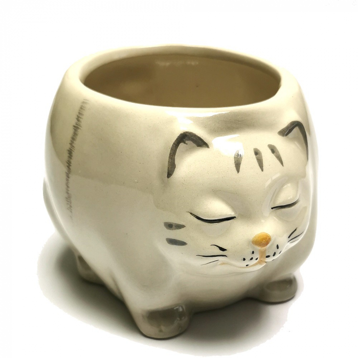 Kaffeetasse Tasse MIETZEKATZE Dicke Katze Keramik