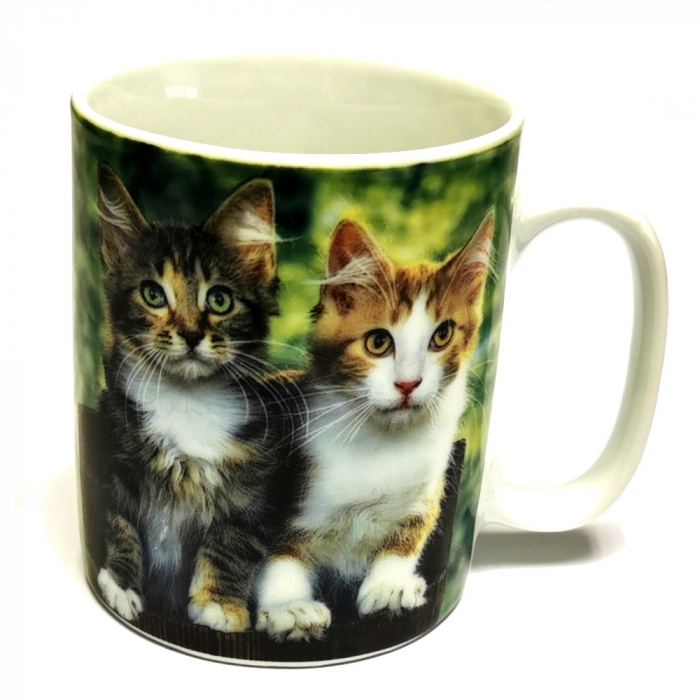 Kaffeetasse Tasse KATZEN Katzenkinder Duo Tigerchen Keramik