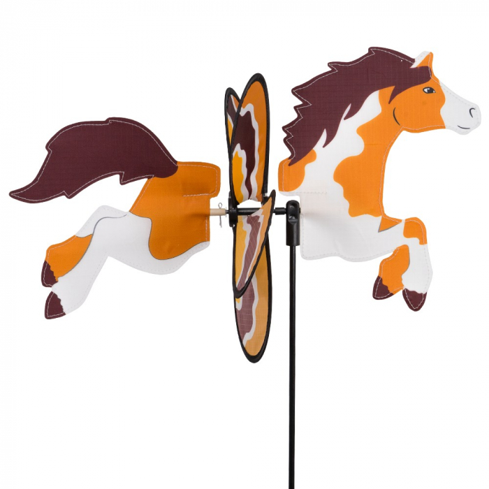 Windspiel Windrad PONY FLICKA Pferd Gartendeko 2in1 zum stehen & hängen