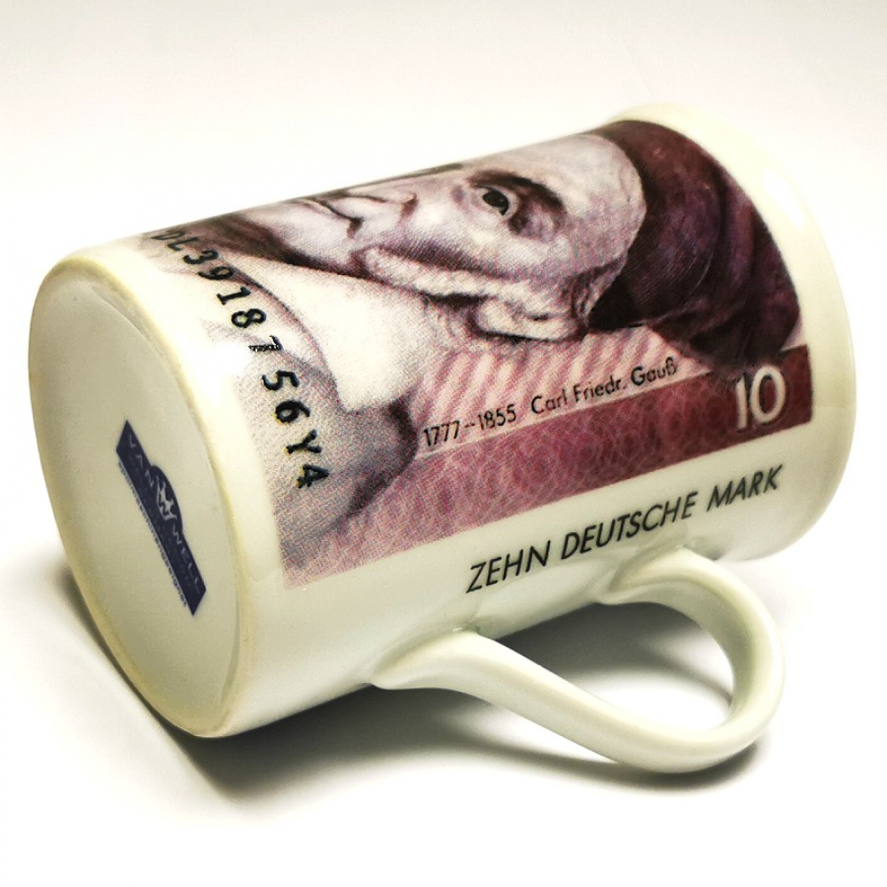Kaffeetasse Tasse 10 DM ZEHN DEUTSCHE MARK Geldschein Design Keramik