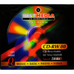 BEST MEDIA CD-REWRITABLE Premium CD-RW 80, Speed 1x-4x 80 Min/700MB High Quality